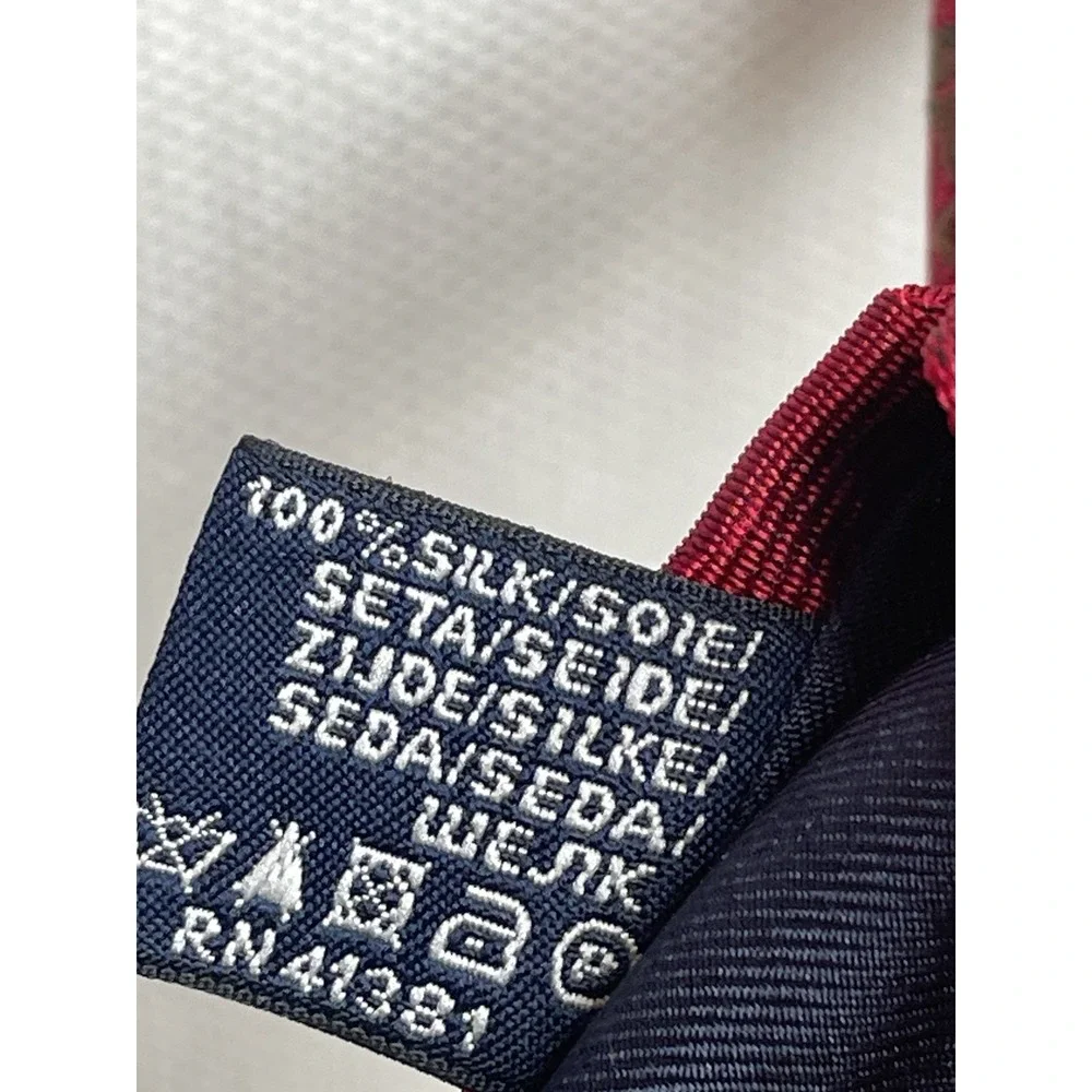 VTG Polo Ralph Lauren Jockey Tie Horse Equestrian Red Seta Silk Italian Necktie